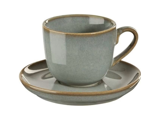 saisons Cappuccinotasse mit Unterteller, eucalyptus
