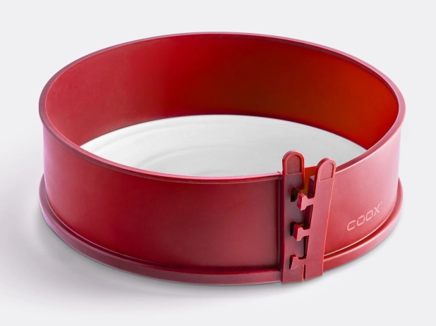 Springform mit Porzellan-Servierplatte 26 cm, rot