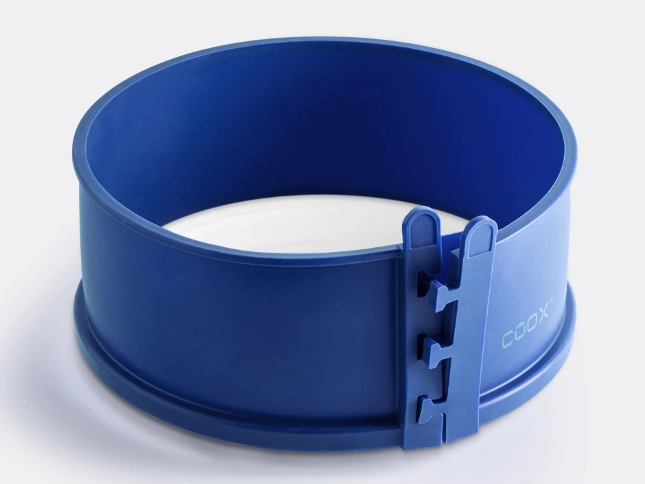 Springform mit Porzellan-Servierplatte 18 cm, blau